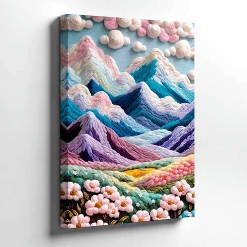 Wall art colorful yarn - art,