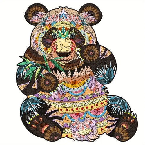 Large panda premium - large, wooden