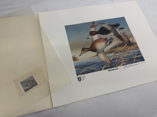 1985 illinois duck stamp print - stamp,