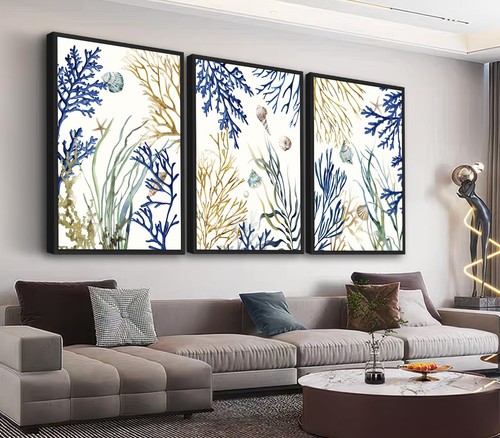Large framed ocean wall art - large,
