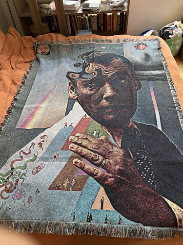 Fiberart woven throw blanket - woven,