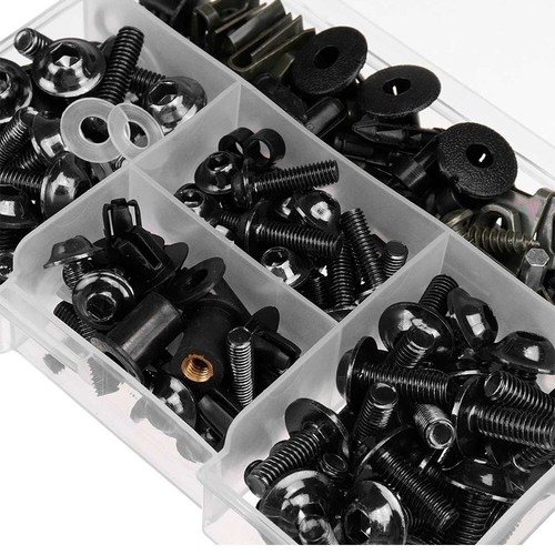 Complete black fairing bolt - black,