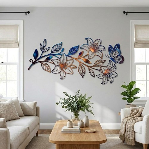 Floral vine metal wall - floral,