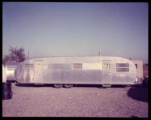 1950s aluminum trailer mobile - trailer,