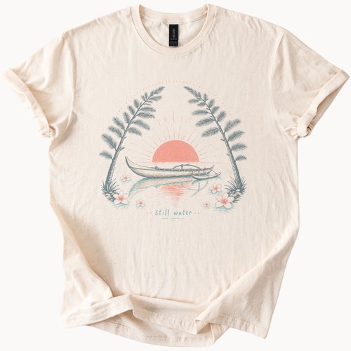 Tropical sunset outrigger - sunset,