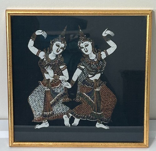 Vintage thai silk painting - thai,