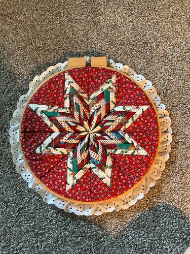 Vtg hand quilted christmas - vtg,