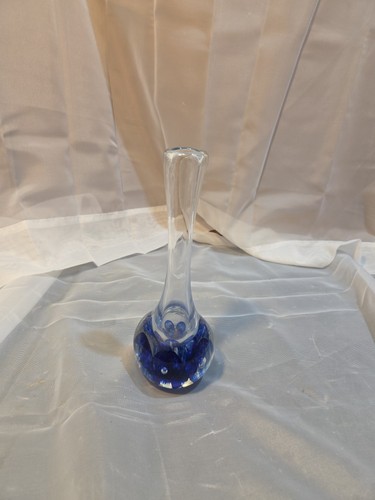 Vtg handblown glass vase - handblown,