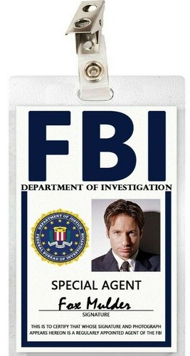 Files fox mulder badge - fox, id