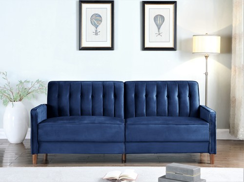 Mid century modern velvet - 81",