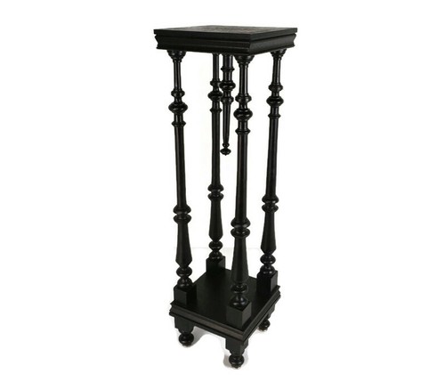 Black lacquered wood wooden - black,