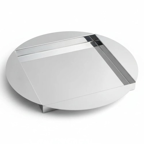 Nice round mirror tray - round,