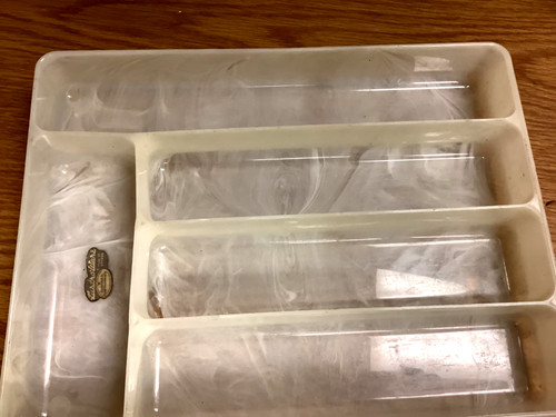White marbled lustro ware tray - marbled, lustro-ware