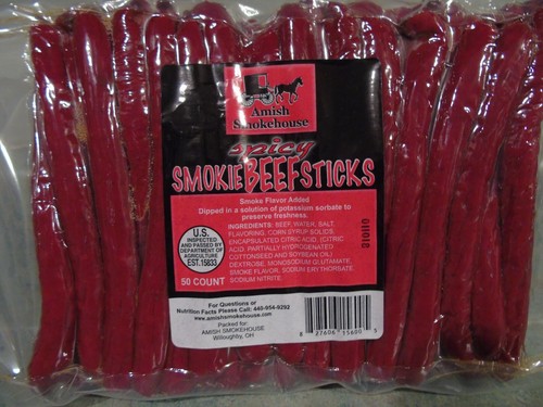 Amish smokehouse beef sticks - beef,