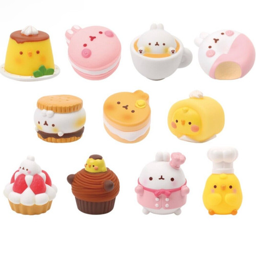 Set 12kinds molang figure - set,