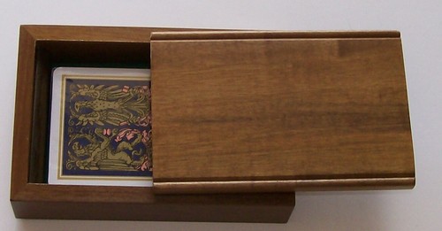 Hand crafted walnut - card, case