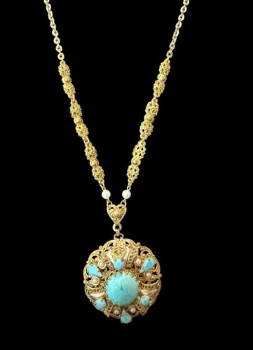 Vtg germany gold tone - w,
