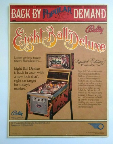 Eight ball deluxe pinball - eight,