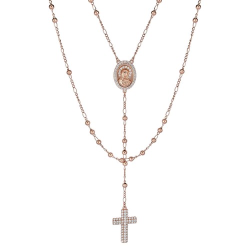 Rosary beads iced cross - beads, cz