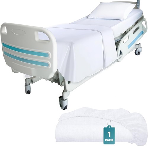 White fitted hospital - fitted, bed