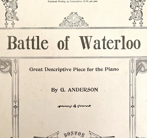 Battle waterloo sheet music - waterloo,