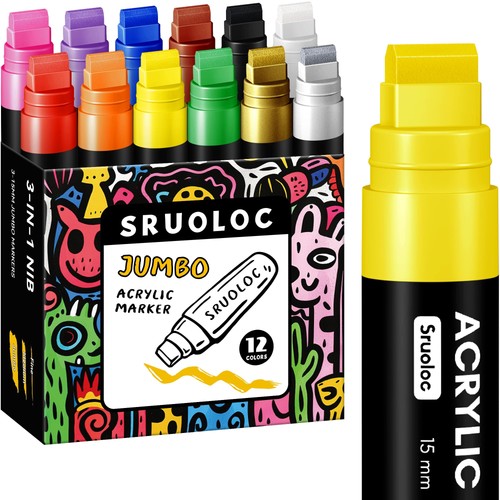 Colors jumbo markers 15mm - 12, markers,
