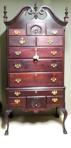 Highboy walnut chest - chest, of
