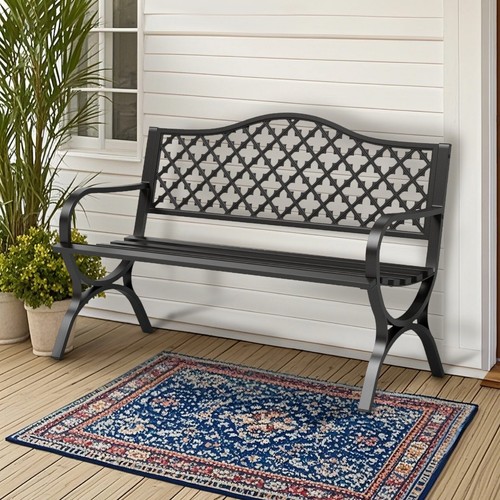 Outdoor bench metal - in,