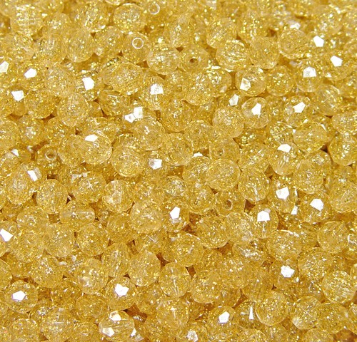Gold glitter sparkle 8mm round - gold,