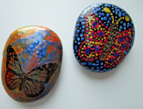 Hand painted rocks - painted,