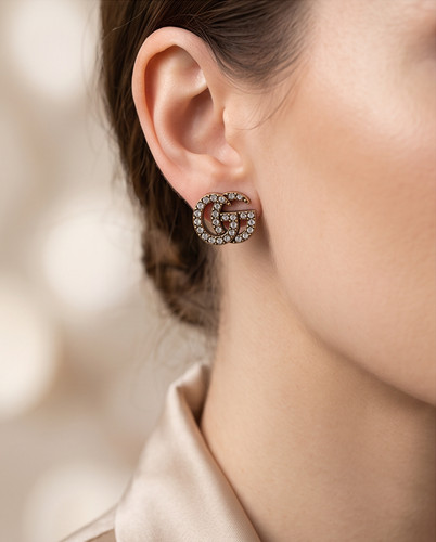 Vtg gucci earrings - earrings, logo