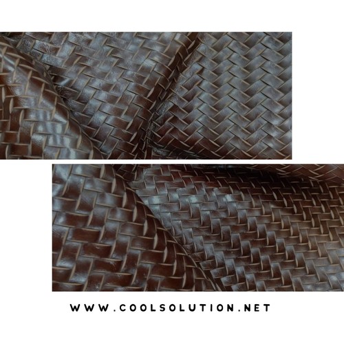 Embossed leather trenzado - leather,
