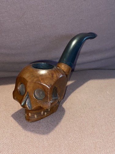 Vtg hand carved skull - vtg,