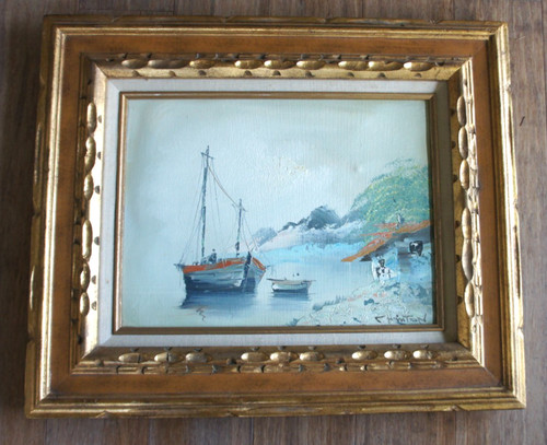 Original oil signed painting - oil,