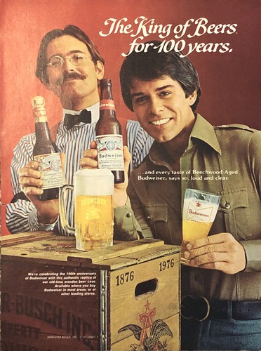 1976 budweiser print king - budweiser,