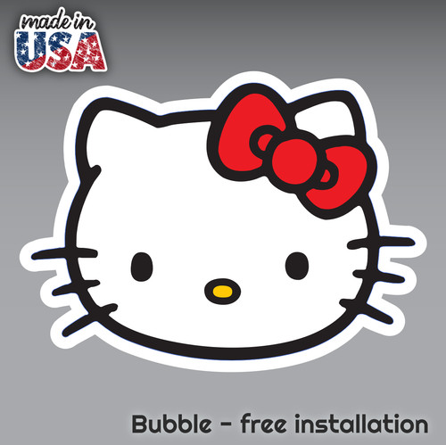 Hello kitty sticker made - kitty,