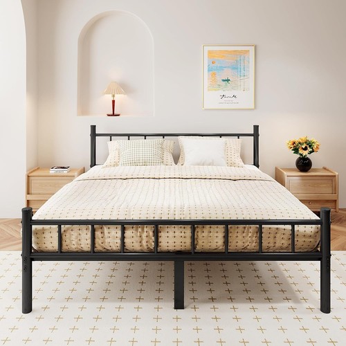 Queen size metal bed frame - metal,