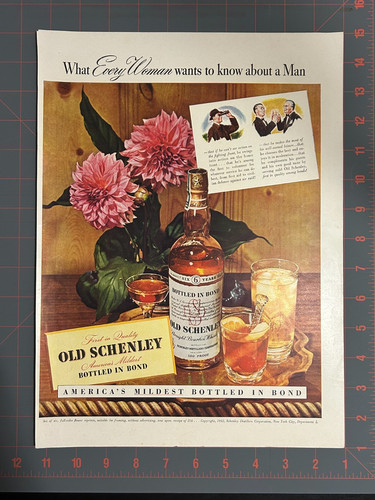 1942 vintage old schenley - vintage,