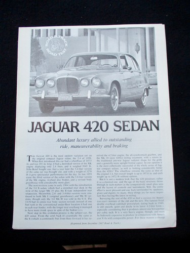 Jaguar 420 sedan road track - jaguar,