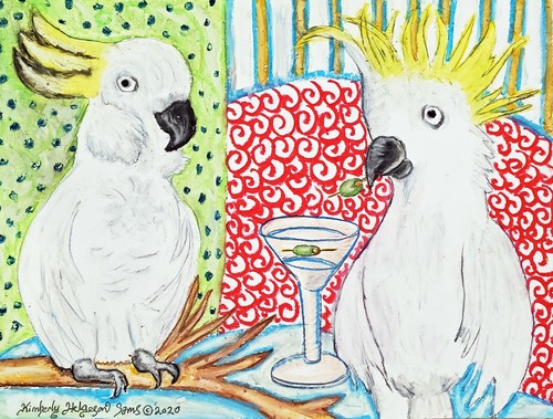 Cockatoo parrot bird - cockatoo, art