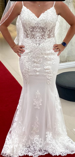 Wedding dress size ivory - dress, 10