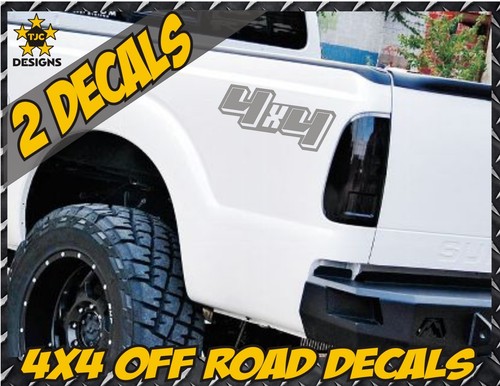 4x4 truck bed decals - 4x4, metallic
