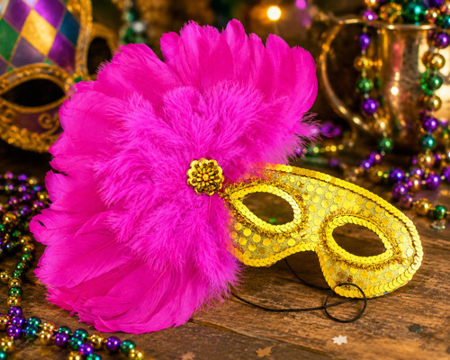 Mardi gras mask pink - gras,
