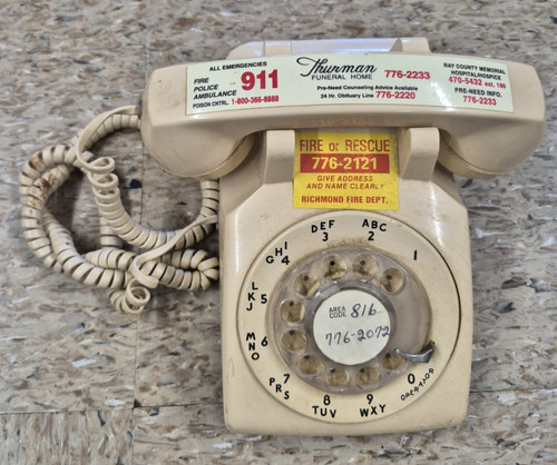Vintage rotary dial phone - rotary,