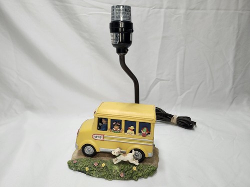 School bus lamp desk abc - school,