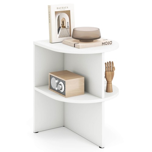 Half round side table - half, 2-tier