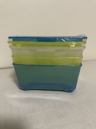 Three ikea plastic storage - three,