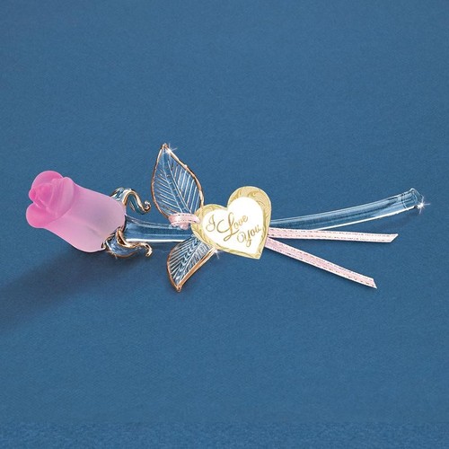 Glass baron pink rose - glass, s4