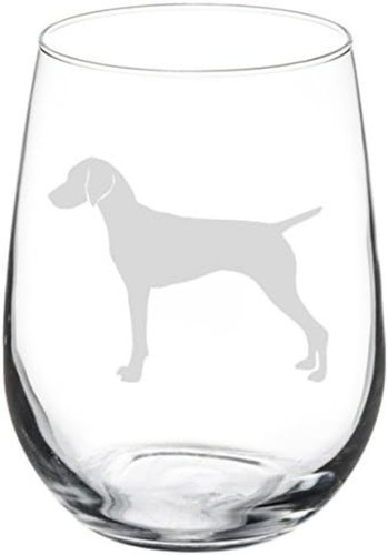 Wine glass goblet vizsla 17 - glass, (17