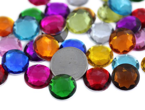 18mm assorted colors flat - 12,